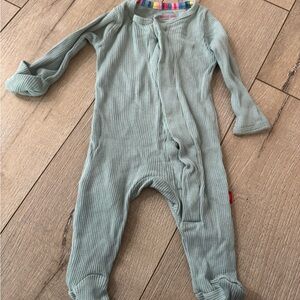 Magnetic Me Green Ribbed Kids One Piece